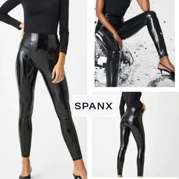 Spanx Faux Patent Leather Leggings - Picture 1 of 9